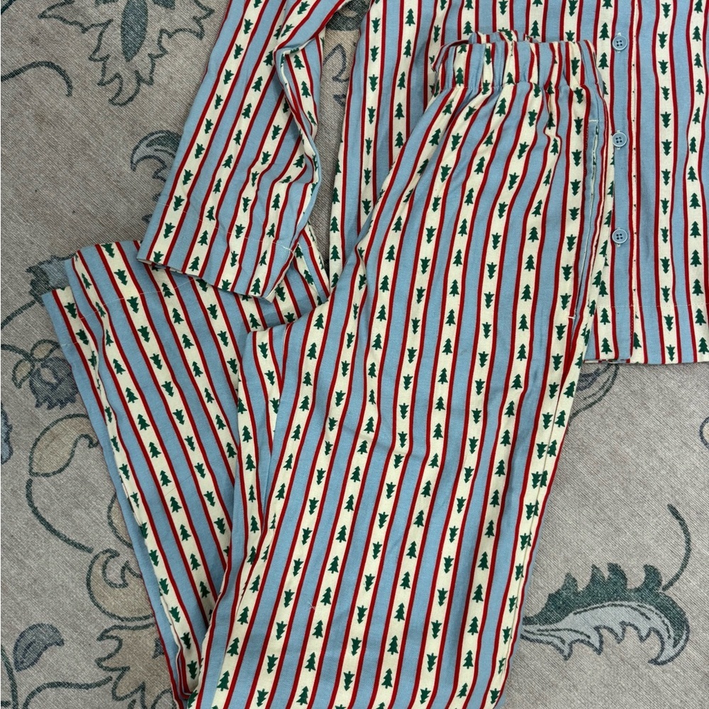 Hanna Andersson Holiday Christmas Tree Striped Pajama Set - Picture 3 of 7